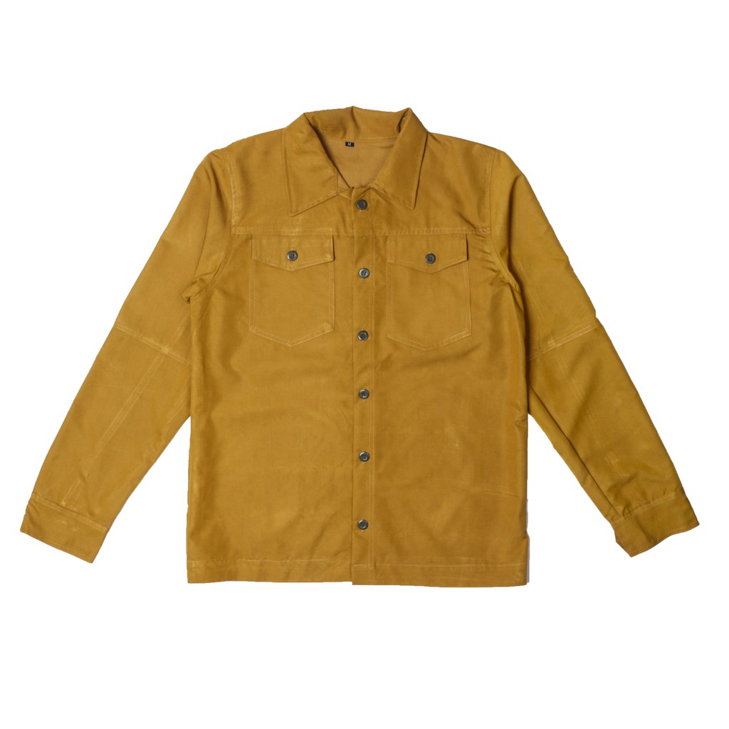 mustard trucker jacket