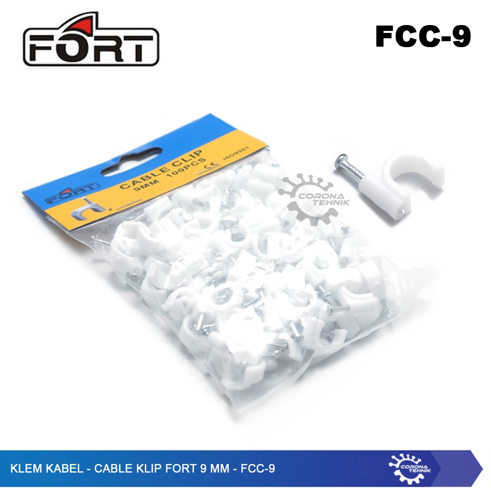 Cable Klip Fort - Klem Kabel + Paku - Klem Kabel