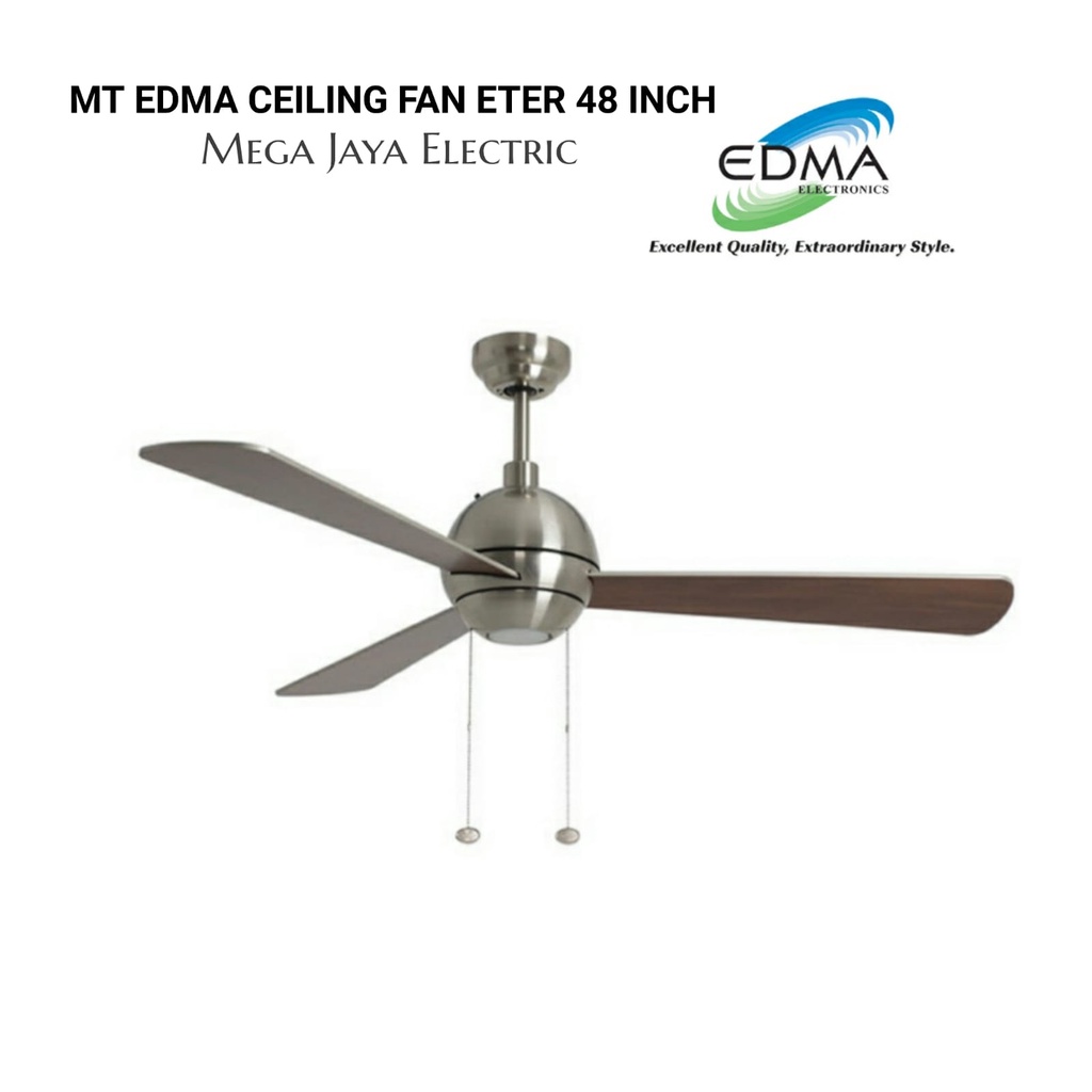 MT EDMA CEILING FAN ETER 48 INCH / KIPAS LAMPU AC MOTOR