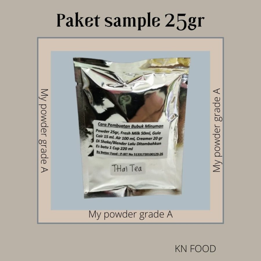 

PAKET SAMPEL 25 GR MY POWDER GRADE A THAI TEA , BUBUK MINUMAN THAI TEA.