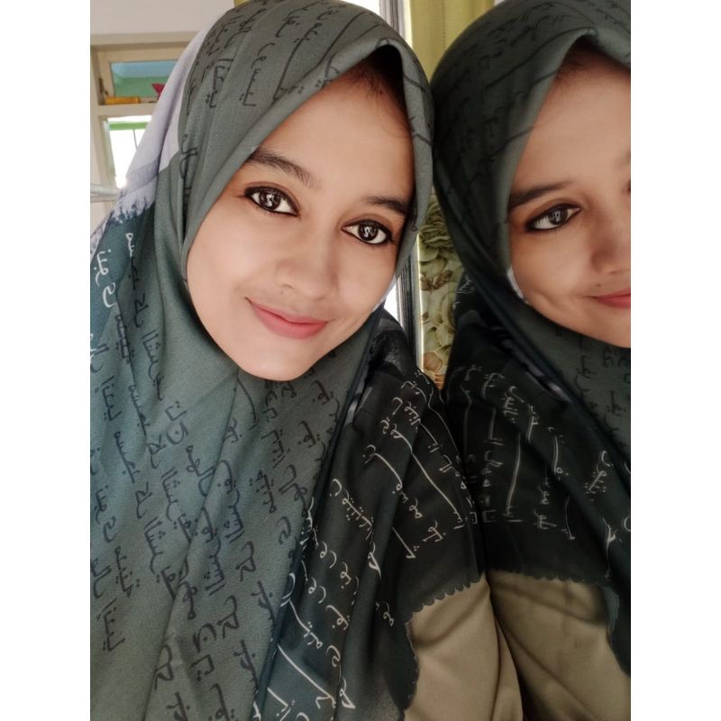 HIJAB SEGIEMPAT KORAN ARABIC OLIVE GROSIR MURAH