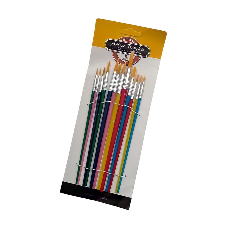 

KUAS LUKIS CAT AIR SET ISI 12 WATER COLOR BRUSH PEN ROUND LANCIP SOFT LEMBUT