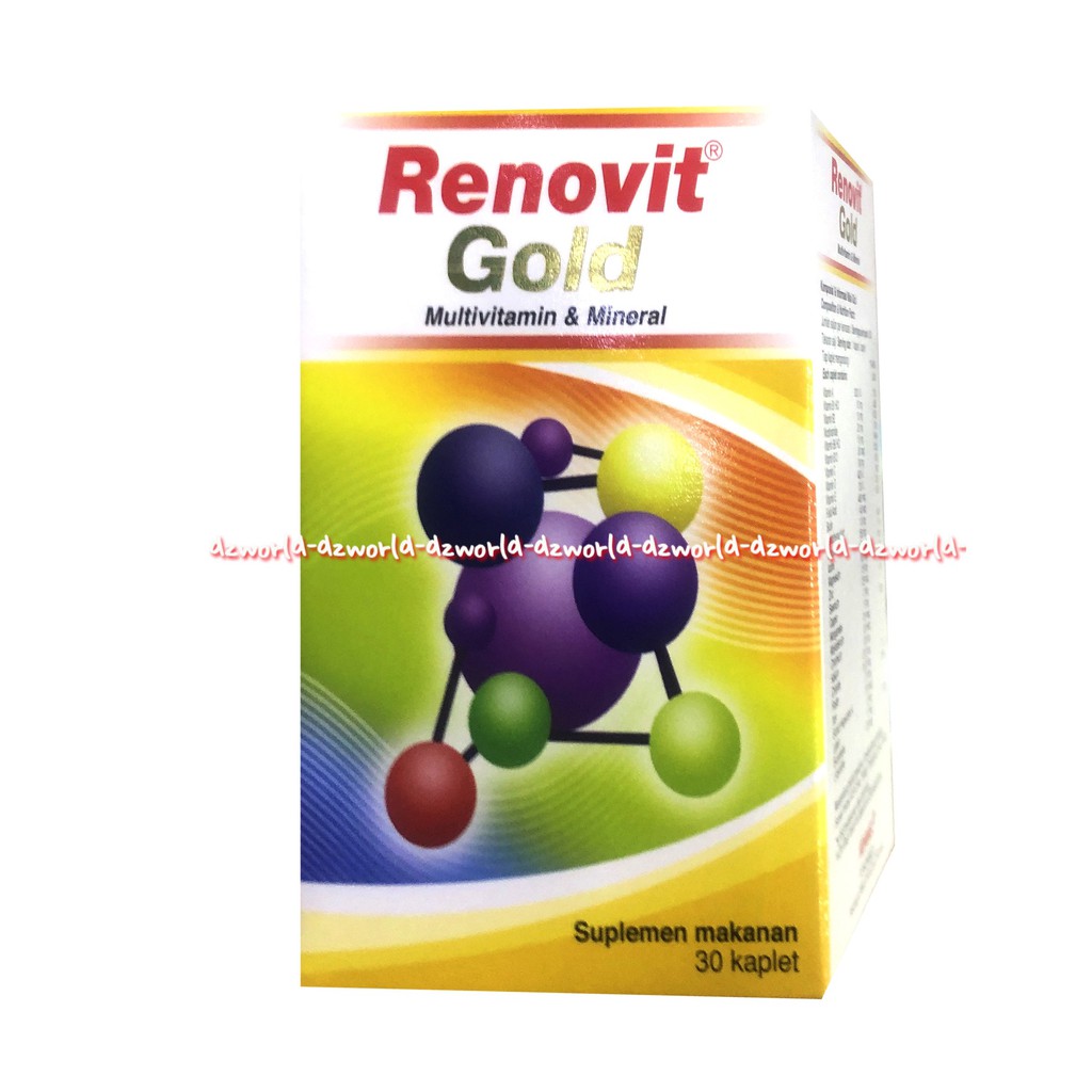 Renovit Gold Multivitamin &amp; Mineral Suplemen Untuk Membantu Menjaga Daya Tahan Tubuh Isi 30 Kaplet