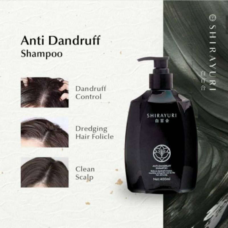 SHIRAYURI Anti Dandruff 400ml / SHAMPOO SHIRAYURI Anti Dandruff / SHAMPOO Anti Ketombe