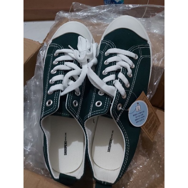 SALE Sneakers Murah  Sepatu SPAO SHOOPEN BASIC LINE Green size 250 mm (size 39)