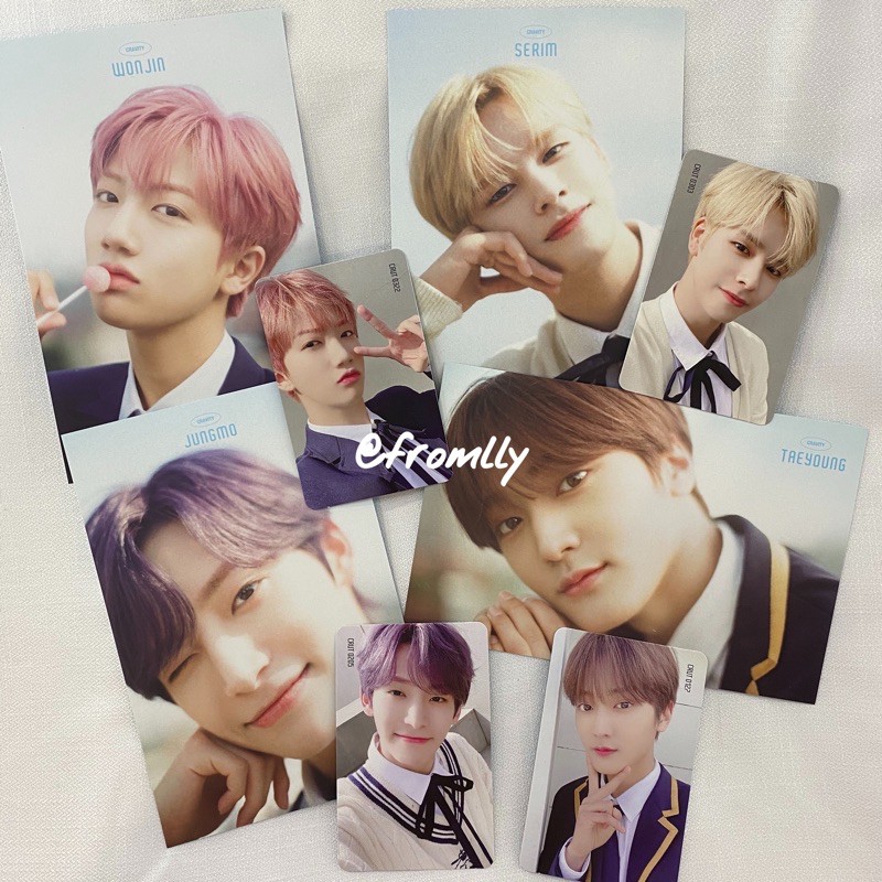 [READY] CRAVITY CLOUD9 OFFICIAL MD MERCHANDISE PHOTOSET & PHOTOCARD SET SHARING MEMBER SERIM JUNGMO