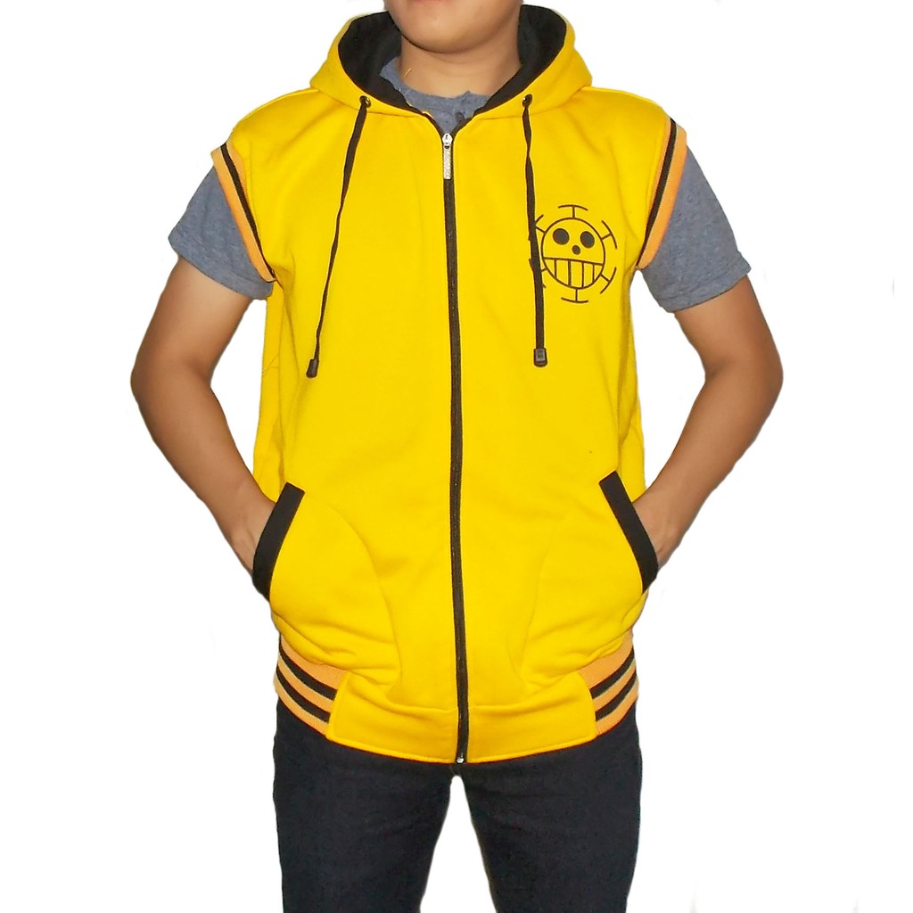 Rompi One Piece Trafalgar Law Kuning - Rompi Trafalgar Law - Rompi Hoodie Trafalgar - Jaket Onepiece