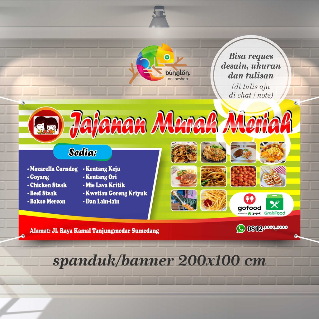 Jual Spanduk Banner Jajanan Murah Meriah Indonesia Shopee Indonesia