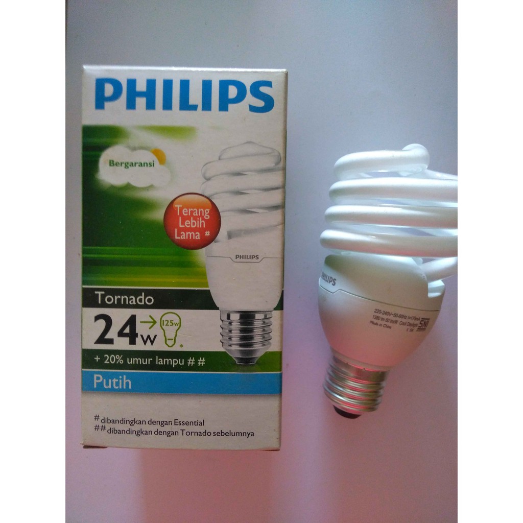 Lampu Philips Philip 24w 24 watt ulir tornado helix putih