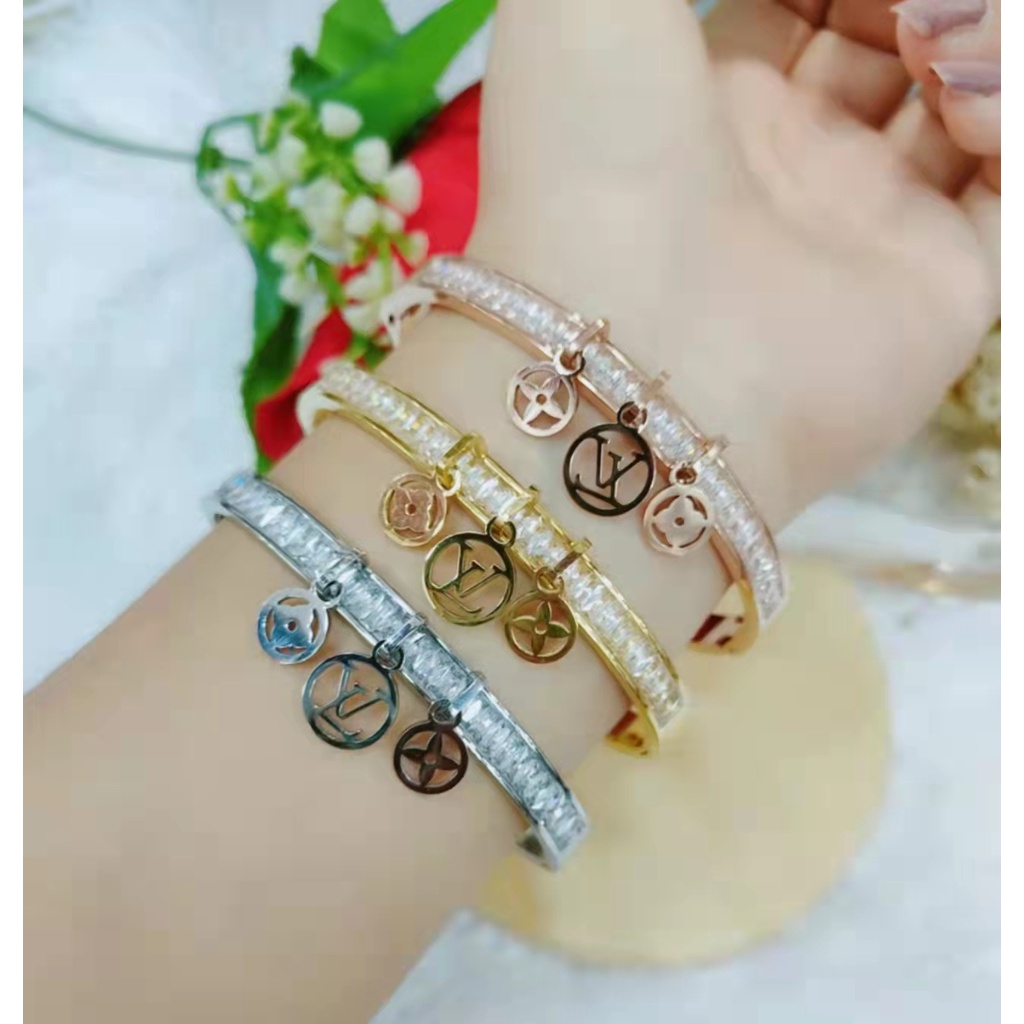 Gelang Titanium Mata Full Perhiasan Fashion B222