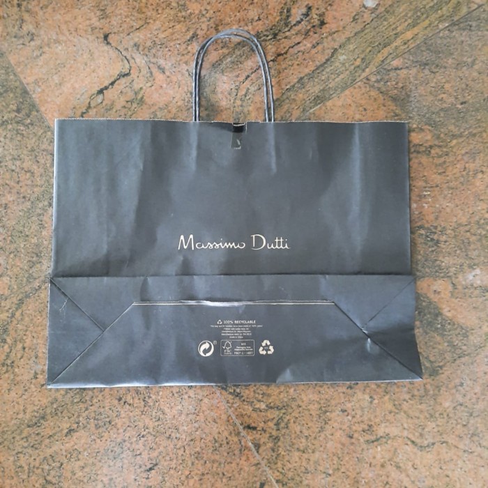 

✨ BISA COD ✨ MASSIMO DUTTI PAPER BAG 100% ORIGINAL + RECEIPT + MASSIMO PAPER + TAG