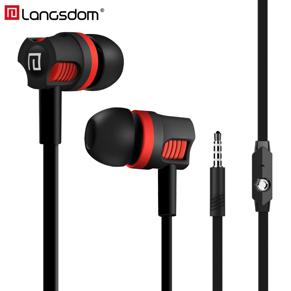 [PO] Langsdom JM26 Earphone Headphones with Mic In Ear Earphones Stereo Hifi Headset for Phone