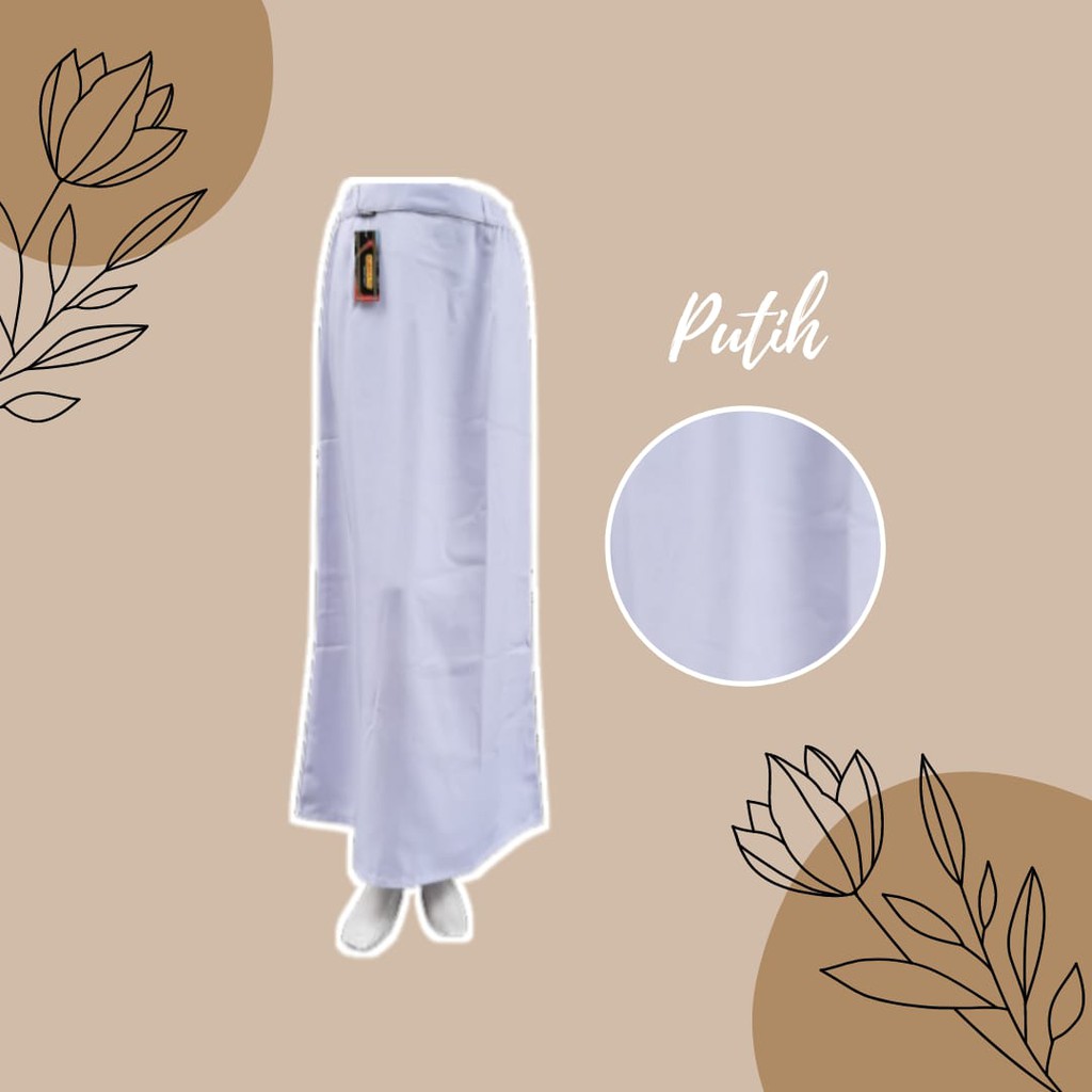 Rok polos kerja kantor wanita panjang putih A line kurnia ys