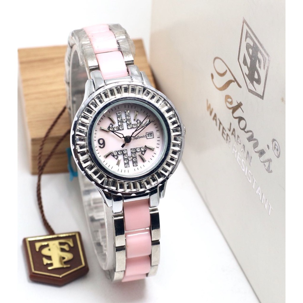 Tetonis Wacth TS145 - Jam Tangan Fashion Wanita - Keramik Strap - Original - Anti Air