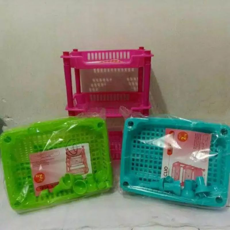 rak segi clio susun 3 /rak mini serbaguna plastik susun 3