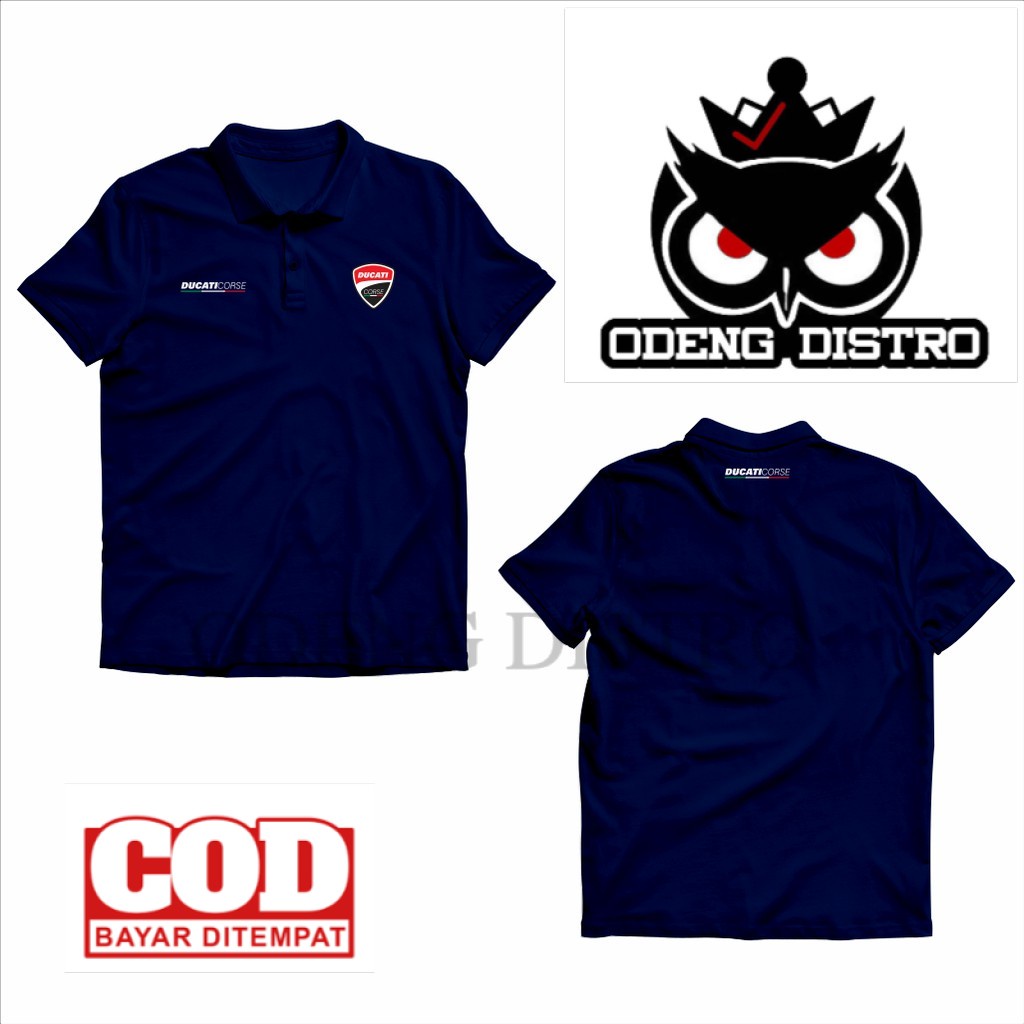 Poloshirt Polo Kaos Motor Ducati Motorsport Kaos Motor Baju Kerah Keren Distro Murah Casual Pria Wan