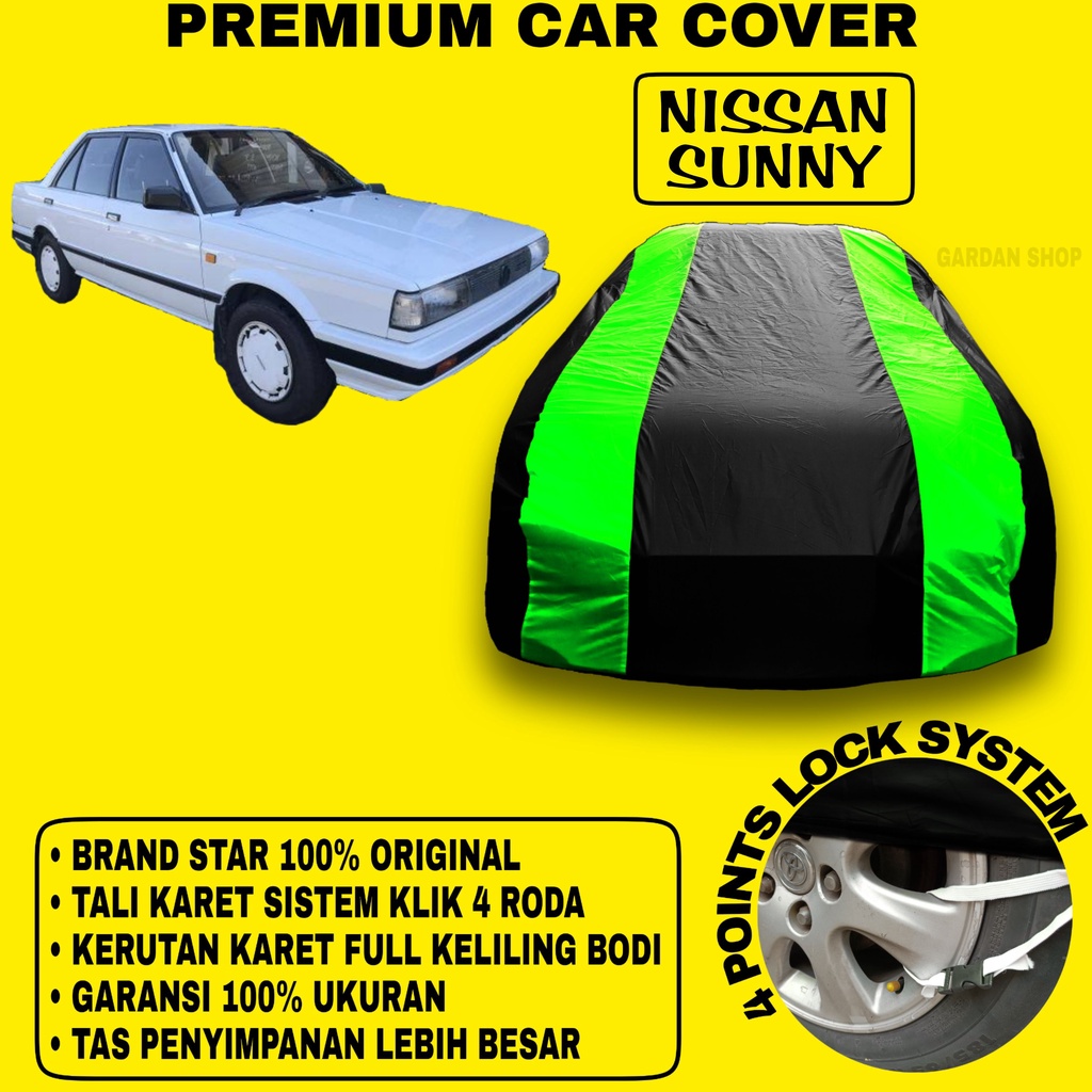 Body Cover NISSAN SUNNY Sarung Strip HIJAU Penutup Pelindung Bodi Mobil Nissan Sunny PREMIUM