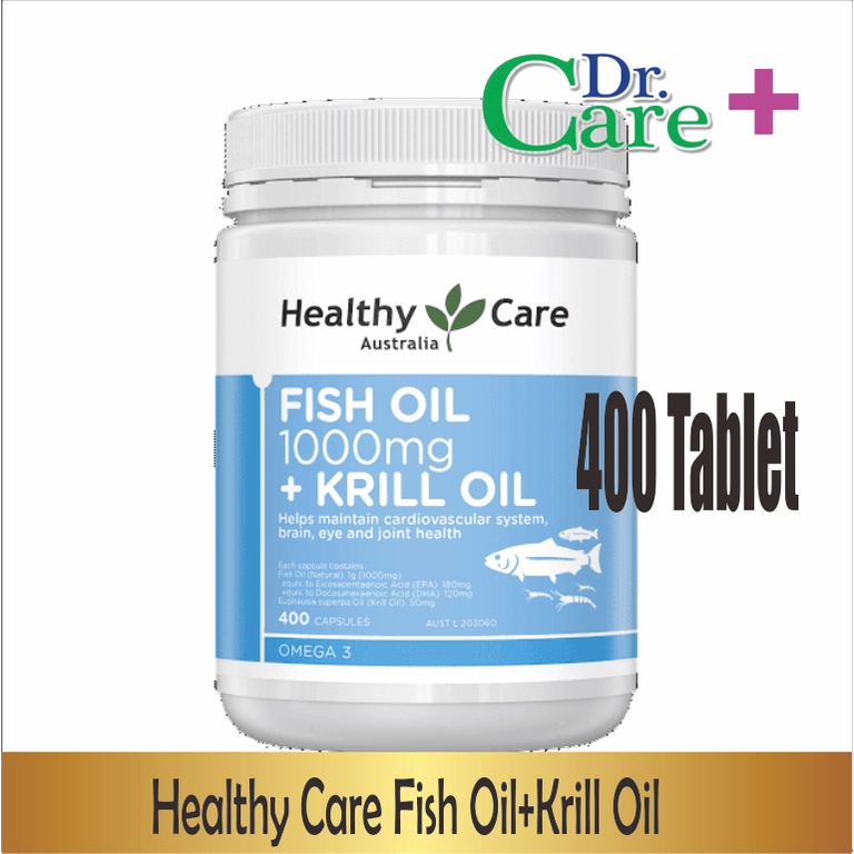Healthy Care Fish Oil 1000mg & Krill Oil 400 Capsules
