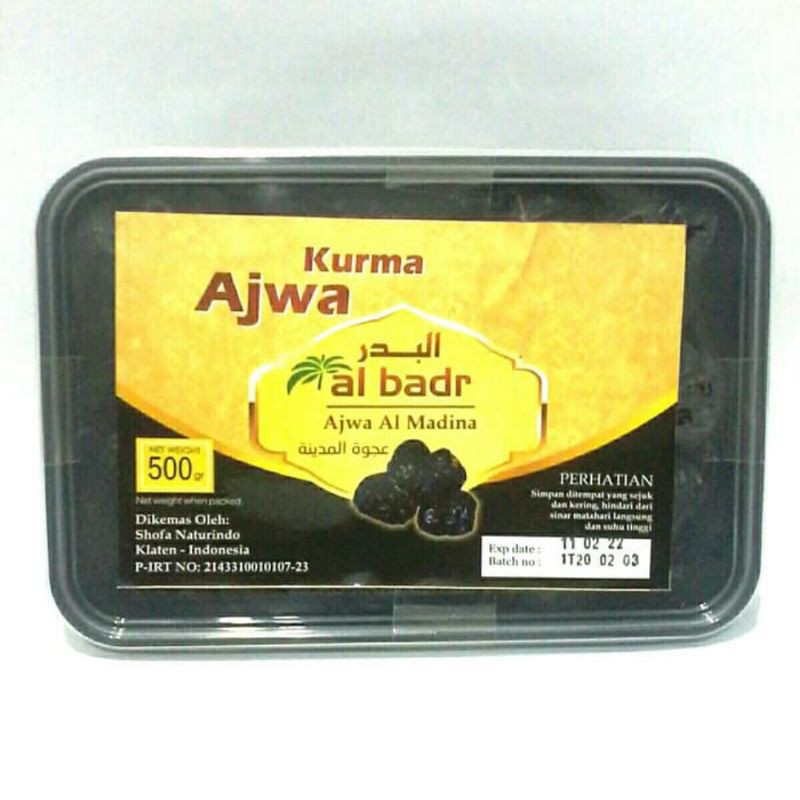 

Kurma Al Badr AJWA~ KURMA~ NABI~ KURMA TERBAIK Al Madina 500gr