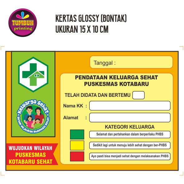 

kertas stiker kesehatan ukuran 15 x 10 cm