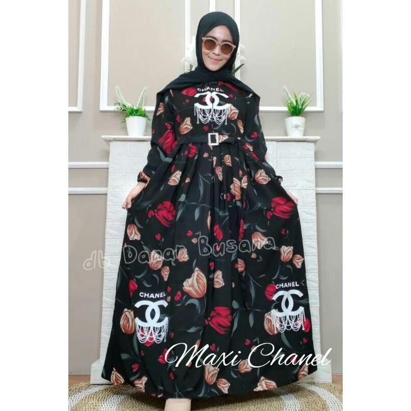[Real Pict] Gamis Monalisa Maxi Chanel Gamis Busui Mamah Muda