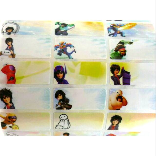 

Label nama anti air stiker waterproof Baymax