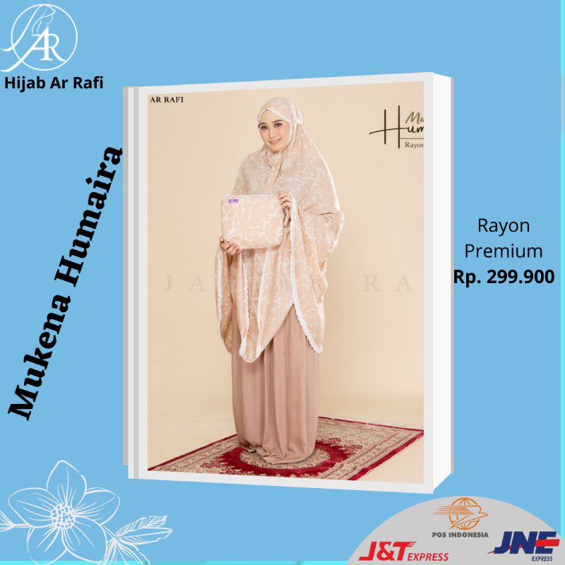 Mukena terbaru by Hijab Arrafi dengan motif yang unik dan paduan warna yang elegant juga renda yang 