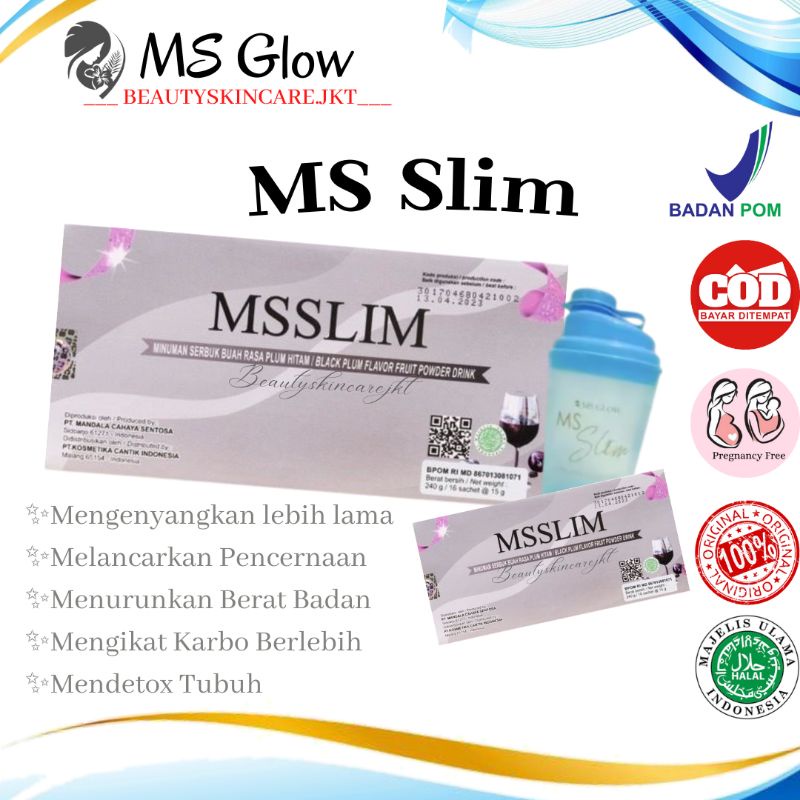 Ms Slim Free Tumbler | Fiber Slimming Drink Pelangsing Badan