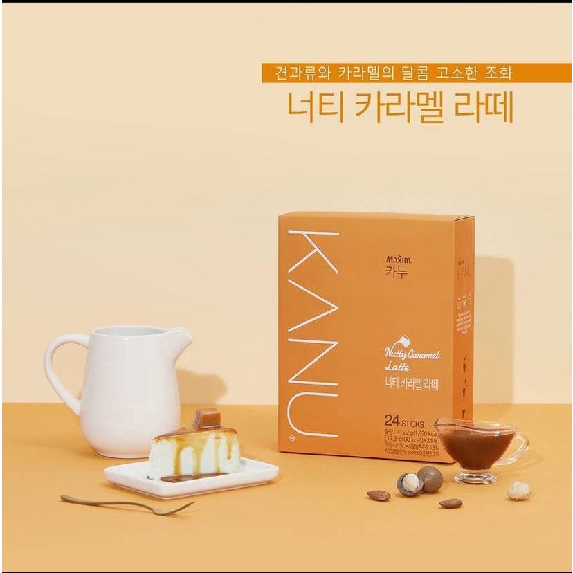 Maxim Kanu Coffee Nutty Caramel latte 24stick