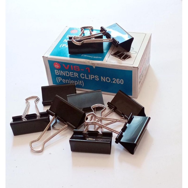 

BINDER CLIPS MERK VIS-1 NO. 260 HARGA PER PACK (ISI 12 PCS)