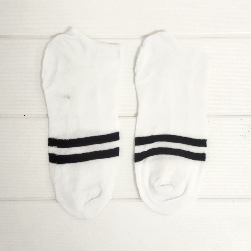 ✧YUKSHOPING✧ Kaos Kaki Fashion Wanita Pria Murah Kaus Motif Semata Kaoskaki Ankle Socks Pendek-GARIS PUTIH