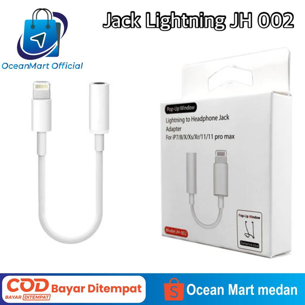 Converter Jack Adapter Aux JH-002 Ihpone to 3.5mm Audio Aksesoris Handphone HP OCEANMART OCEAN MART Murah Grosir