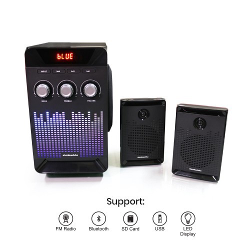 Speaker Bluetooth Simbadda CST 6000N+ Subwoofer Bass Power LED Display RGB Light