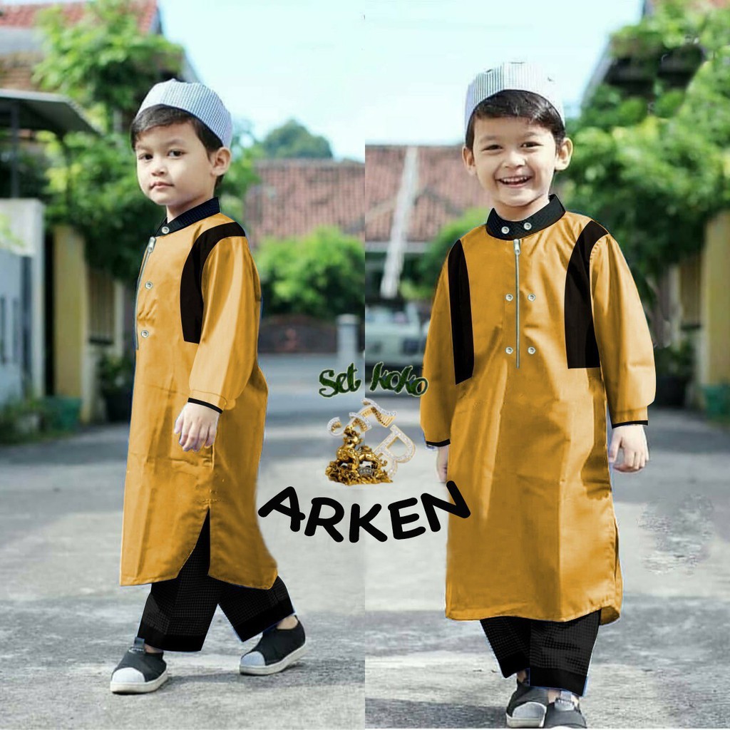 Stelan Koko anak ARKEN , Stelan Jubah anak ,baju koko anak