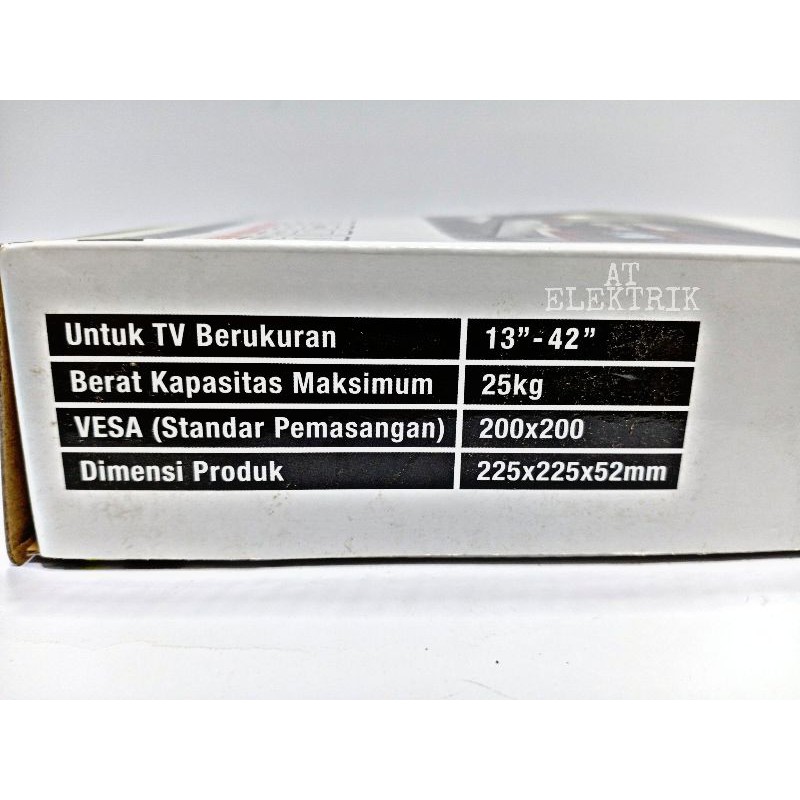 Bracket TV / Breket TV LED Layar datar / LCD - LED bentuk lengan VOLTAN 13&quot; - 42&quot;