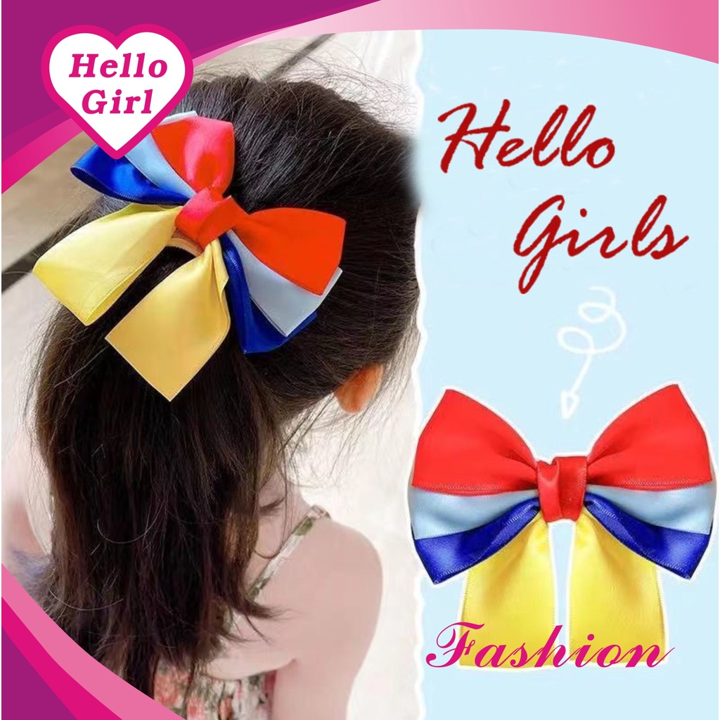 (Hello Girl)F104 Jepit Rambut Anak Motif Pita Kupu Gaya Korea Import