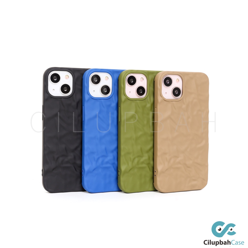 Soft Case Wrinkle Textured Full Cover For iPhone 12 13 MINI PRO MAX