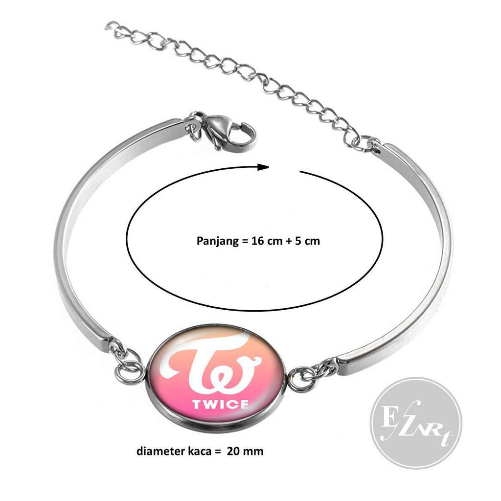 GELANG BANGLE EDISI K-POP LOGO: BTS, BLACKPINK, TWICE, RV, EXO, GOT7, NCT, GFRIEND, APINK, ASTRO DLL