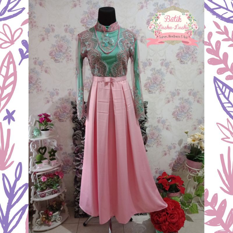 Gamis pesta// gaunbridessmaid// kebaya pager ayu// dress wisuda