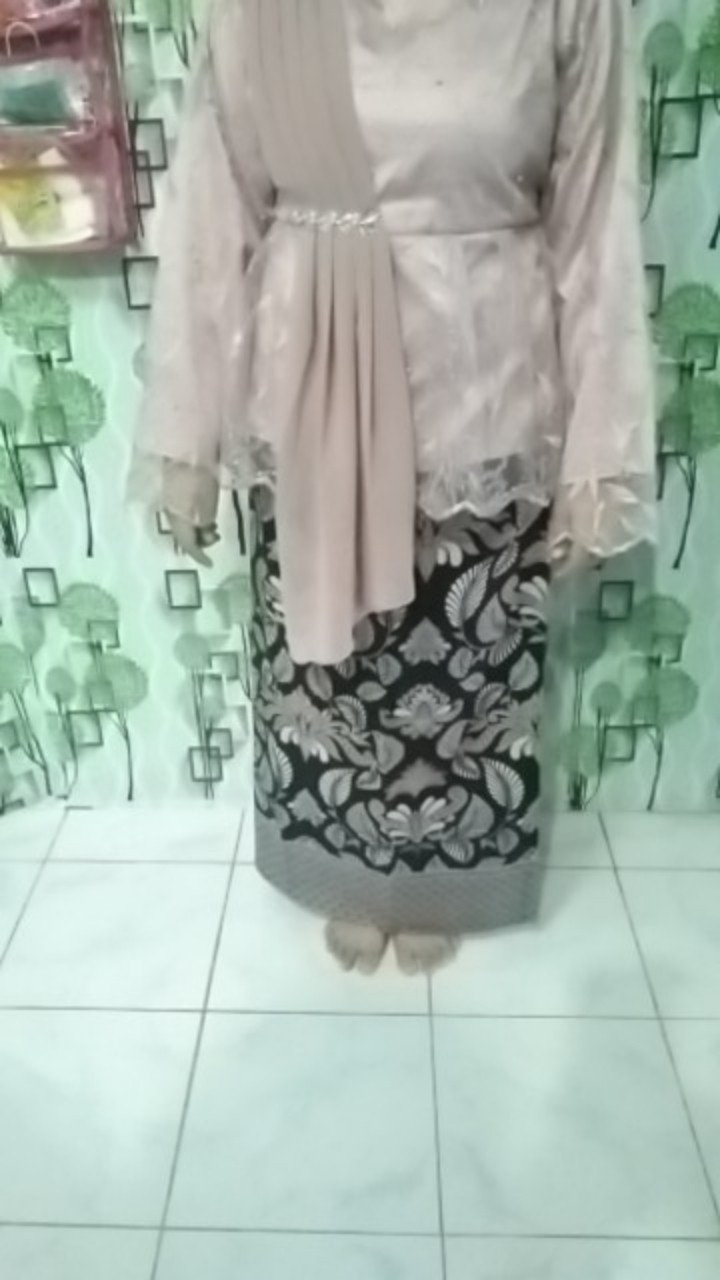 Blouse Anjela Dus - Aurora Selendang Ceruty - Stelan Kebaya Modern - Kebaya Wisuda - Kebaya Kekinian