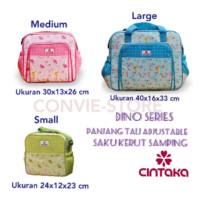 Cintaka Tas Bayi Kecil / Medium / Besar Saku Motif Dino Series - TCT 2451 2452 2453