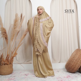 mukena dewasa traveling daily syfa 2 in 1 lasercut