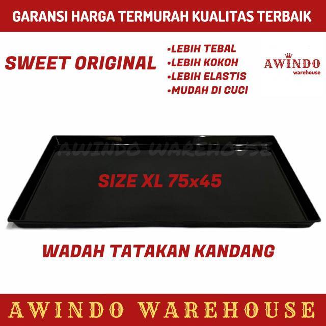 TATAKAN KANDANG SIZE XL - Wadah Kotoran Kandang Hewan Size XL 75 cm x 45 cm Sweet Original