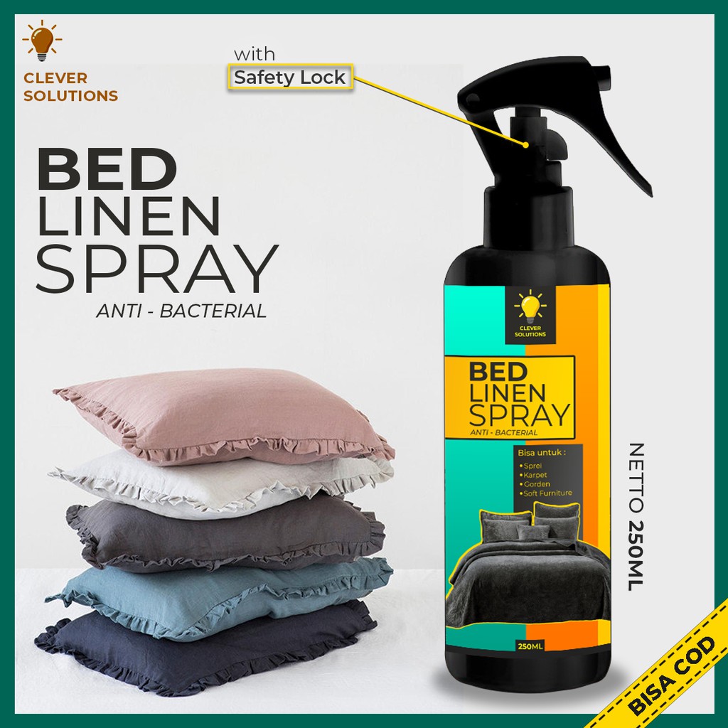 Bed Linen Spray Disinfectant with Anti Bacterial Virus Essential Oil Pengharum Ruangan 250ML