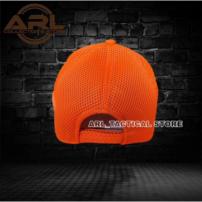 topi double mess polos orange / topi jaring tactical velcro / topi double mess orange