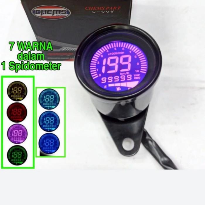 speedometer spido meter digital bulat kecil