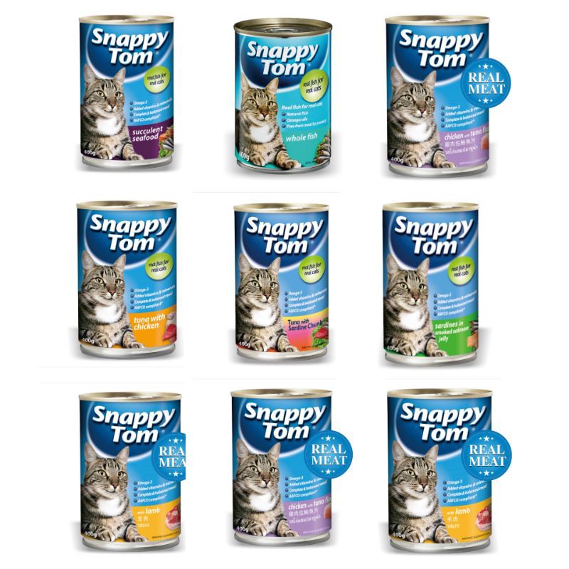 Makanan kucing Snappy Tom 400gr All varian