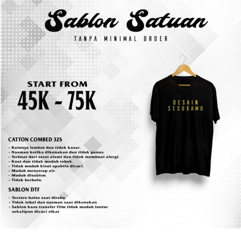 sablon kaos satuan dtf