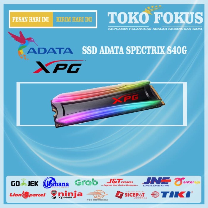 ADATA SSD RGB XPG SPECTRIX S40G 512GB PCIE GEN3X4 NVME - AS40G-512GT-C