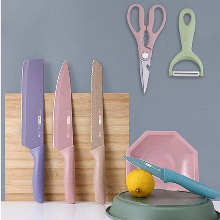 

Kitchen Knife Stainless Pisau Set 6IN1 Anti Lengket MG